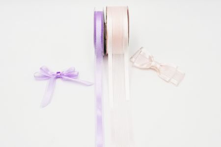 Романтический набор прозрачных лент розово-фиолетового цвета_C3-1499